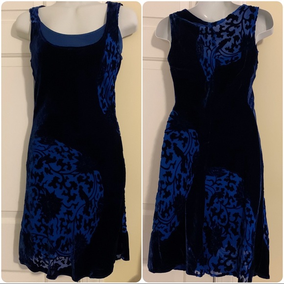 betsey johnson blue velvet dress Betsey Johnson Vintage 1980s Rare Punk Label Green & Black Party Dress –  Modig main image 0